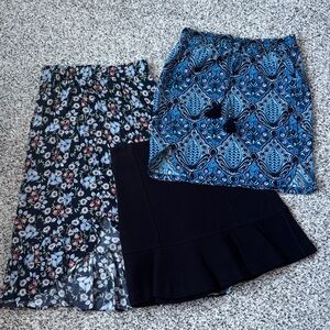 Loft set of 3 like new skirts all size xxs petite